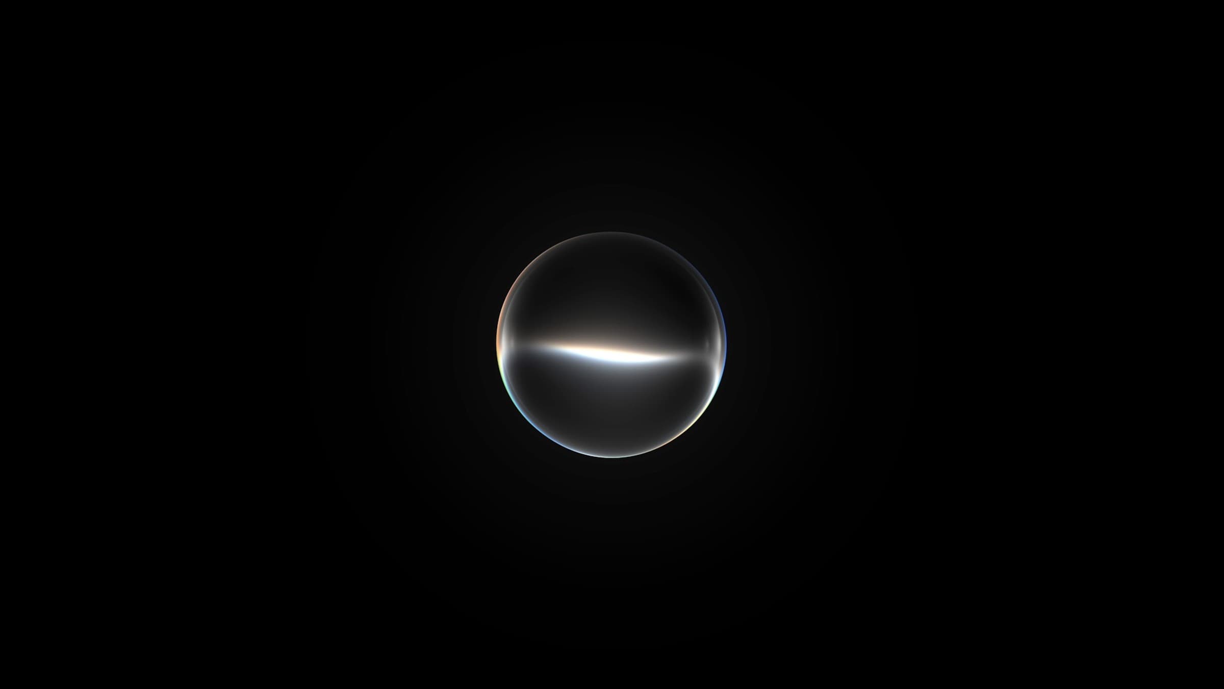 The new Siri AI orb glowing on a black background